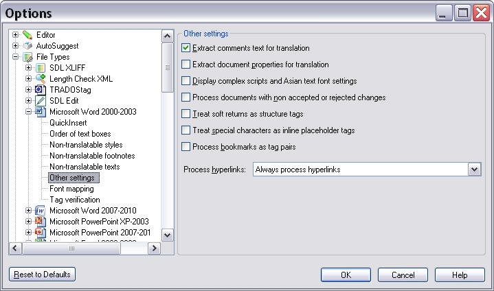 Sample Settings Page